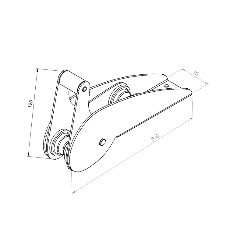 Plattformrulle 33 cm totallengde