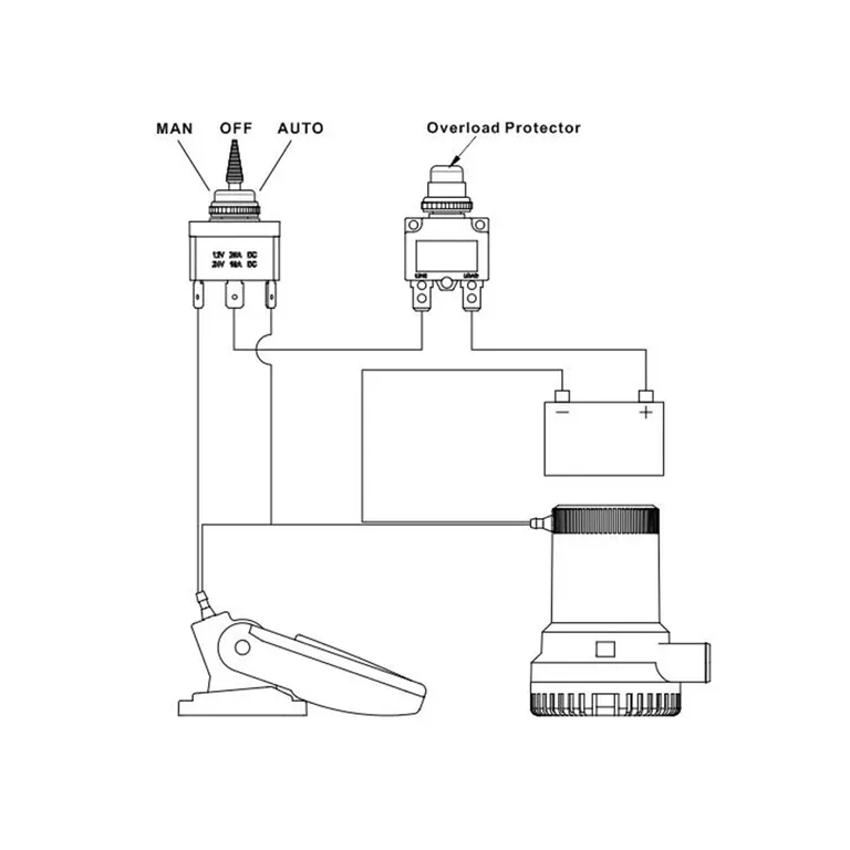 Seaflo bryterpanel for lensepumpe 12/24V