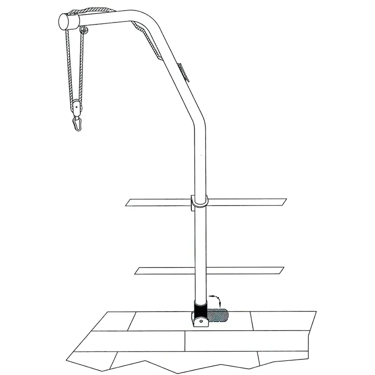 Svingbar motordavit for feste til rekke