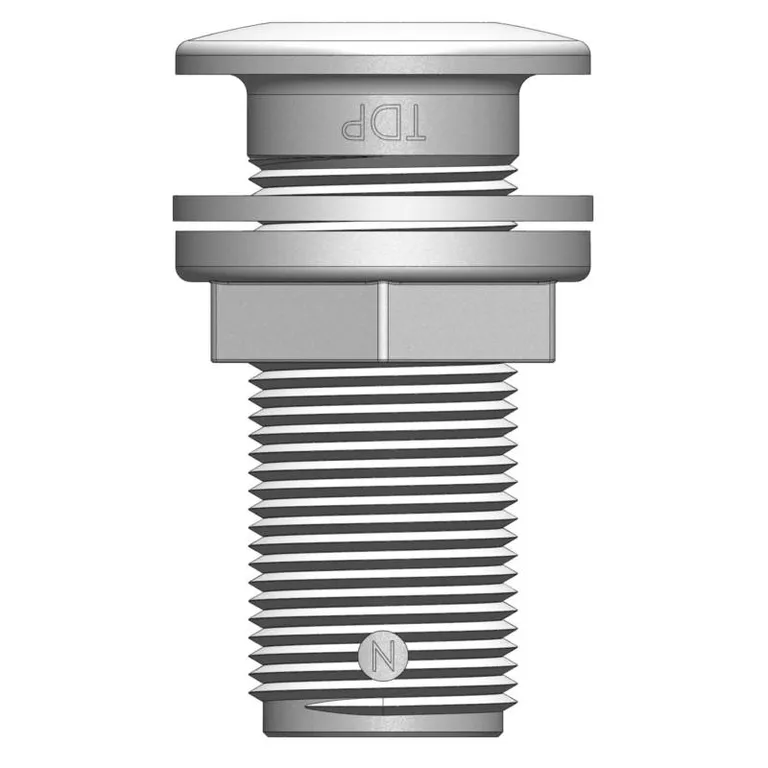 Trudesign 1 1/4" (32mm) utenpåliggende skroggjennomføring i kompositt (hvit)