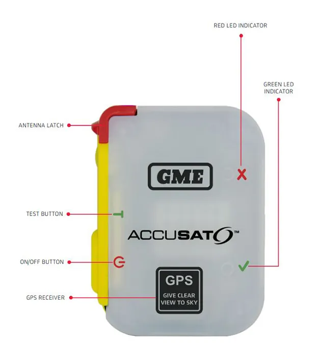 GME MT610G PLB personlig nødpeilesender med GPS