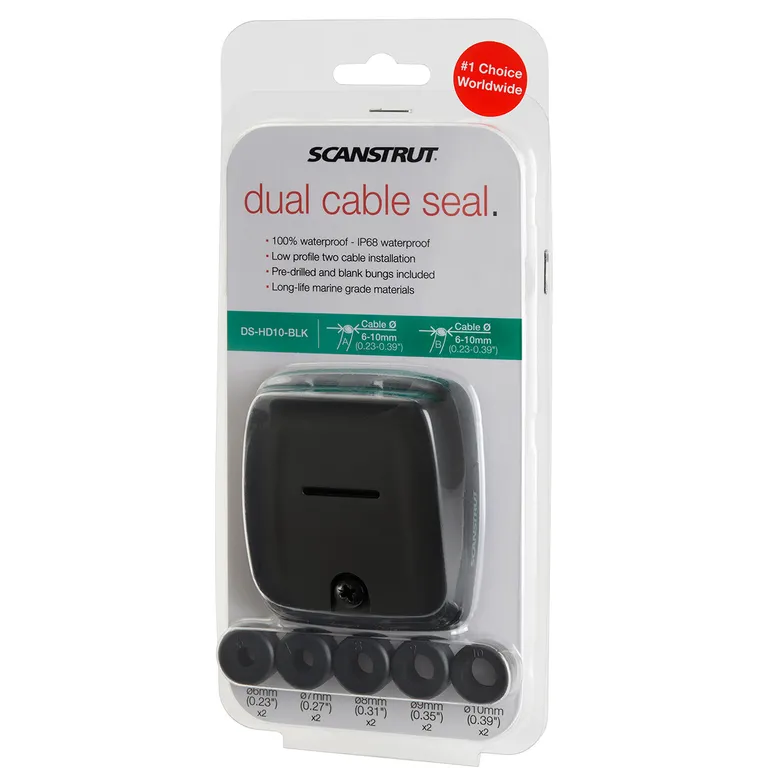 Scanstrut DS-HD10-BLK, 10 mm kabelgjennomføring