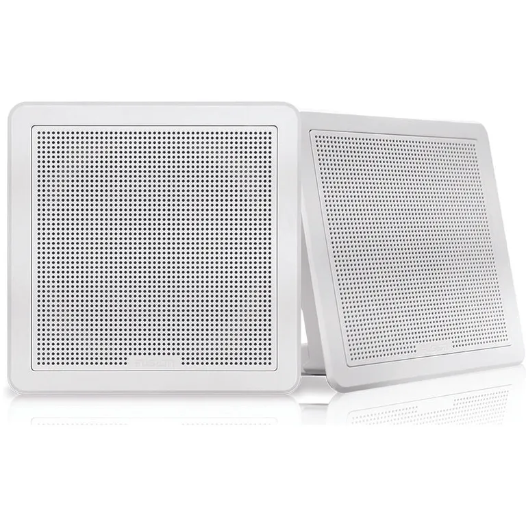 Fusion FM-F65SW høyttalere 6.5" flushmount, firkantet og hvite.