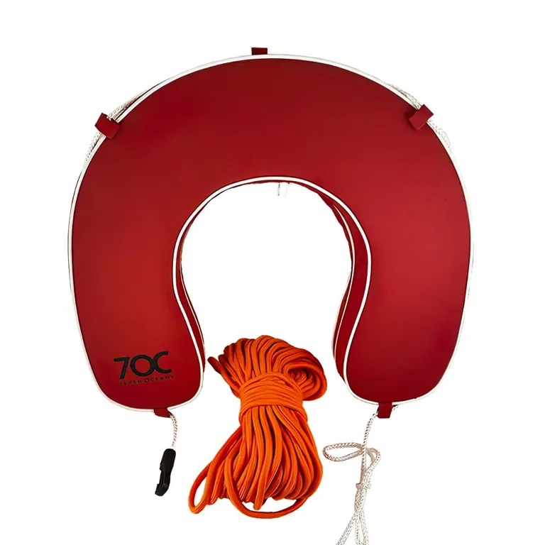 Seven Oceans hesteskobøye med 30 meter tau rød