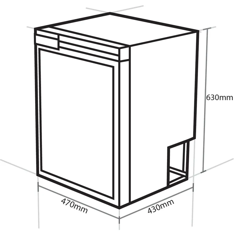Alpicool CR65 kjøleskap med grå / sølv front 12 / 24Volt