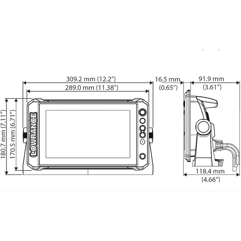 Lowrance Elite-9 FS kartplotter med ekkolodd