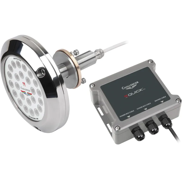 Quick Challenger 60W undervannslys (RGBW flerfarget) for gjennomgående montering 