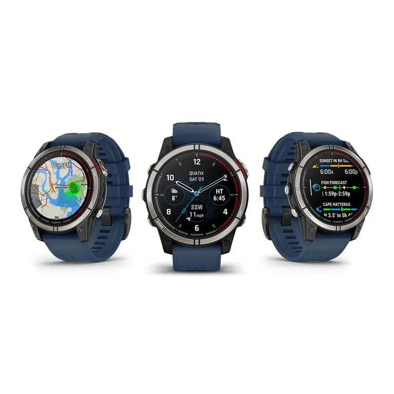 Garmin quatix 7 Pro, 47 mm maritim smartklokke, AMOLED-skjerm, multibånd GPS, silikonrem