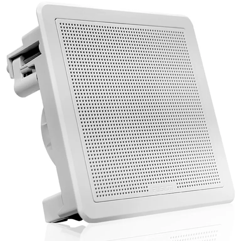 Fusion FM-F77SW høyttalere 7.7" flushmount, firkantet og hvite.