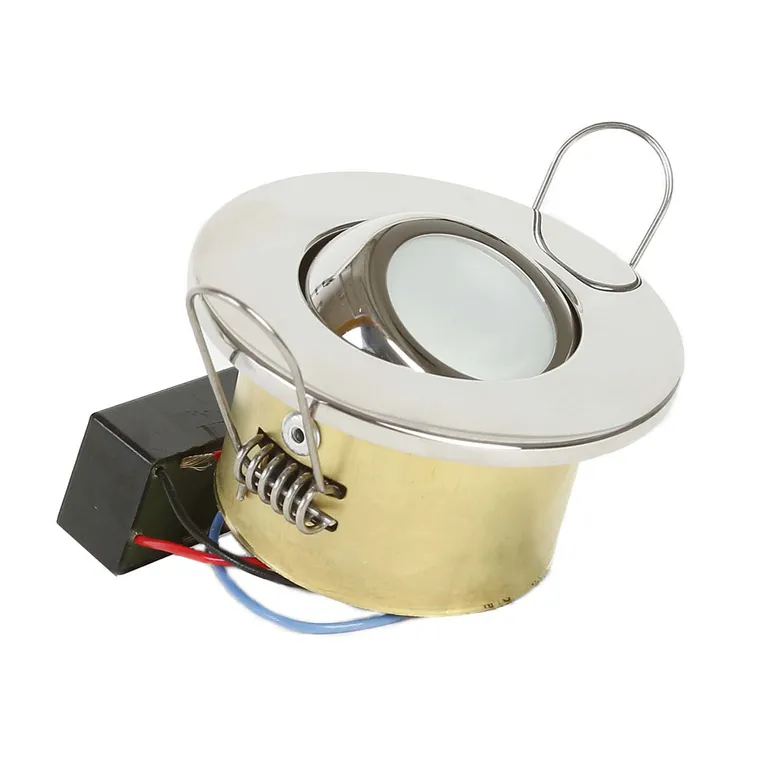 Quick Yoko AG1K LED justerbar downlight, stål, 1,5W/40°/Ø65mm/dybde 35mm