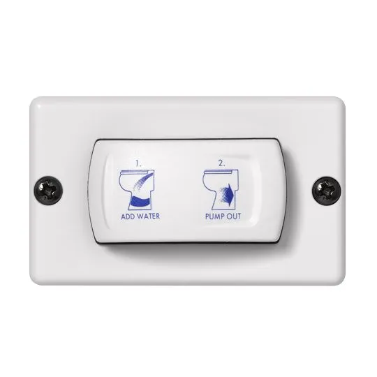 Sanimarin Maxlite+, 24V elektrisk toalett, manuelt kontrollpanel, inkludert sjøvannspumpe for spyling