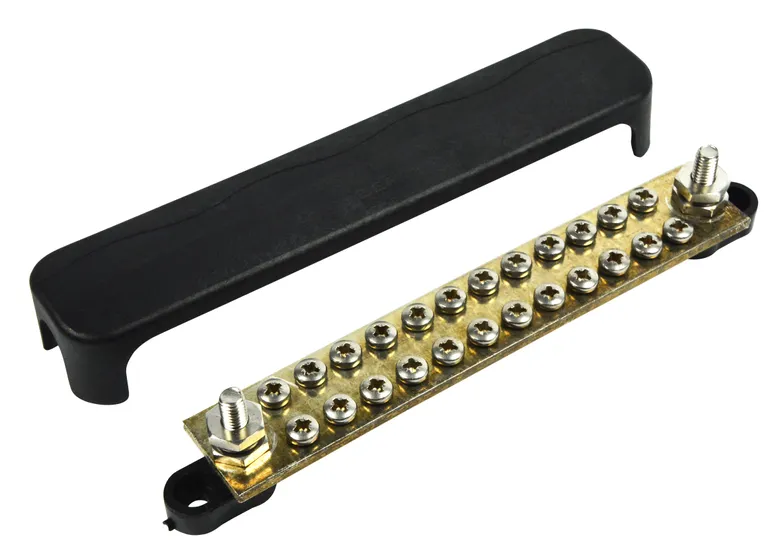 BEP Koblingsskinne med deksel 2 inn, 24 ut