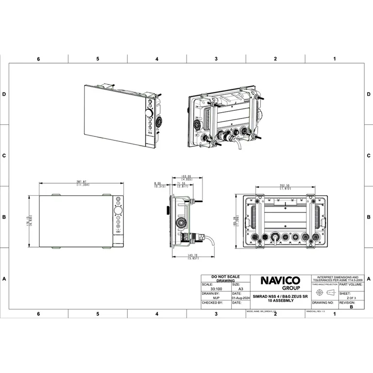 B&G Zeus SR 10" kartplotter m/seilfunksjoner