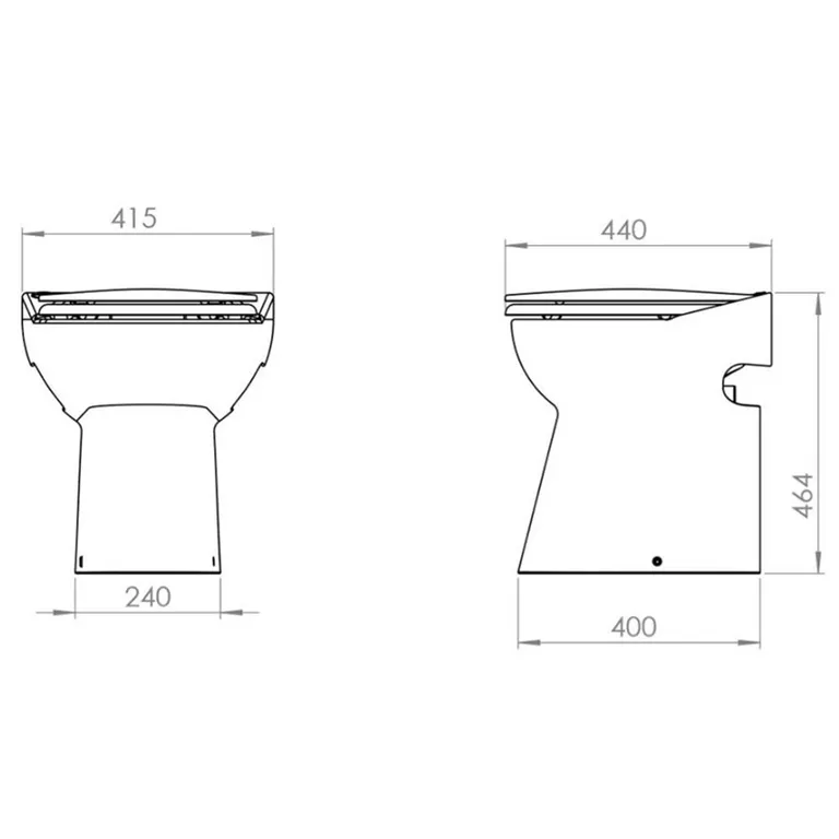 Sanimarin C43 Comfort Luxe 12V toalett med ECO-spyling og elektronisk spyleknapp