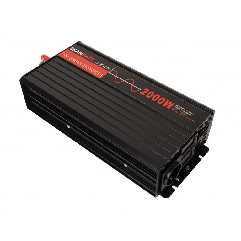 WPSW-R 2000W ren sinus-inverter m/trådløs fjernkontroll - 12Volt 