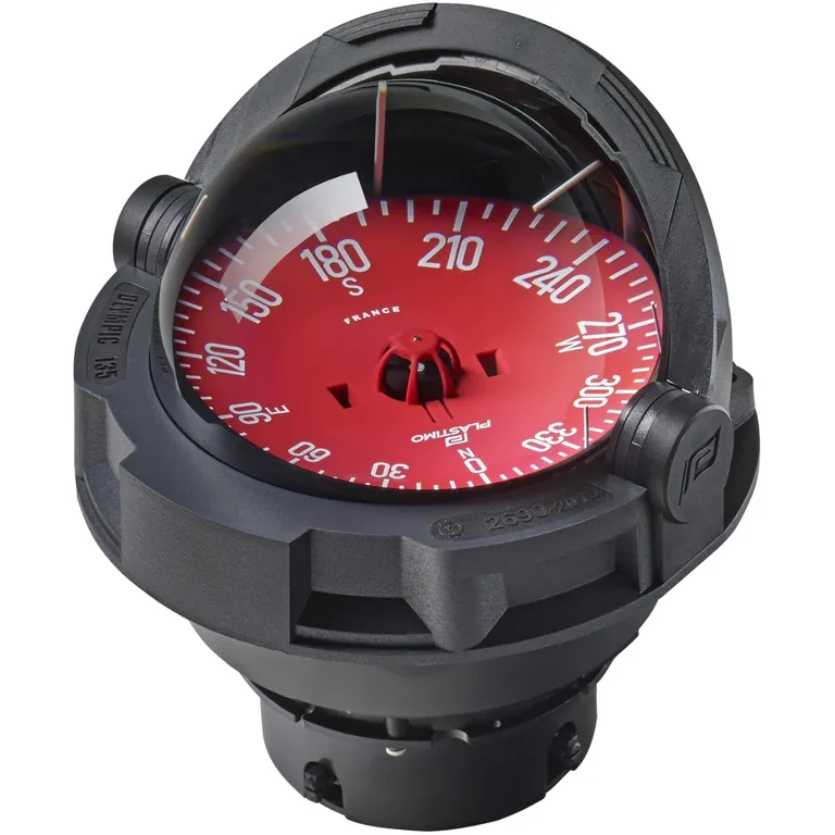 Plastimo kompass Horizon 135, sort med rød kompassrose