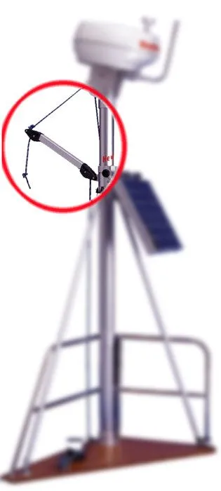 Båtsystem løftebom for radarmast