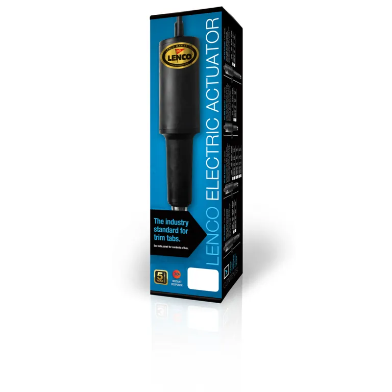 Lenco 101XD sylinder for trimplan, 24V, stroke 2 ¼”, lengde 11 3/8", bolt 3/8”