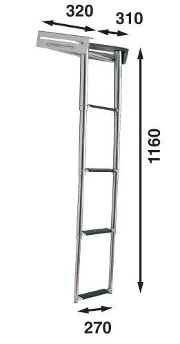 Båtsystem BKT74 teleskopisk baugstige/badestige