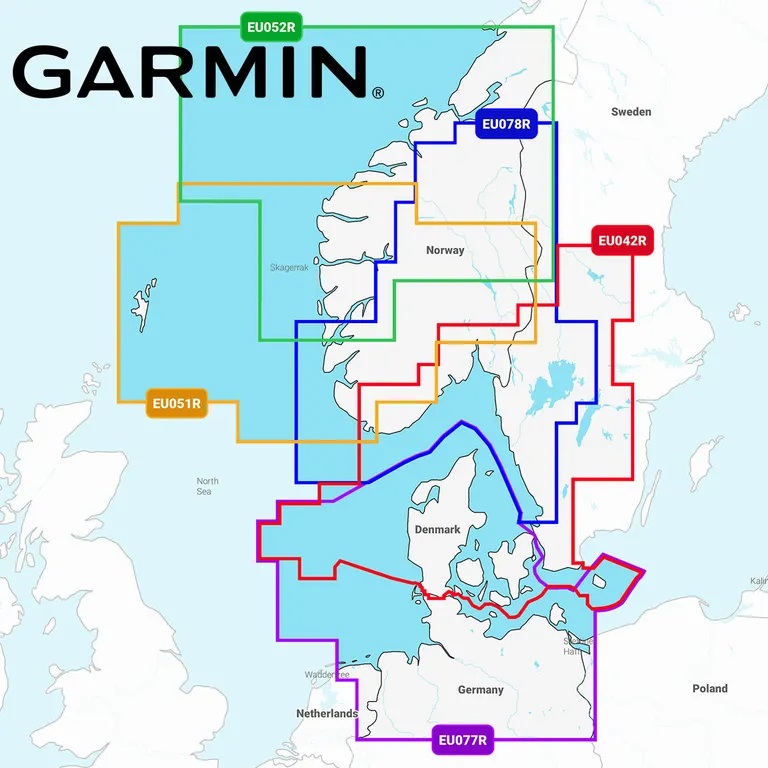 Garmin Navionics+ Regular elektroniske sjøkart