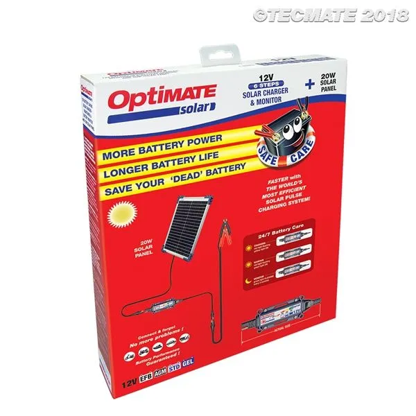 Optimate solcellepanel 20W med regulator