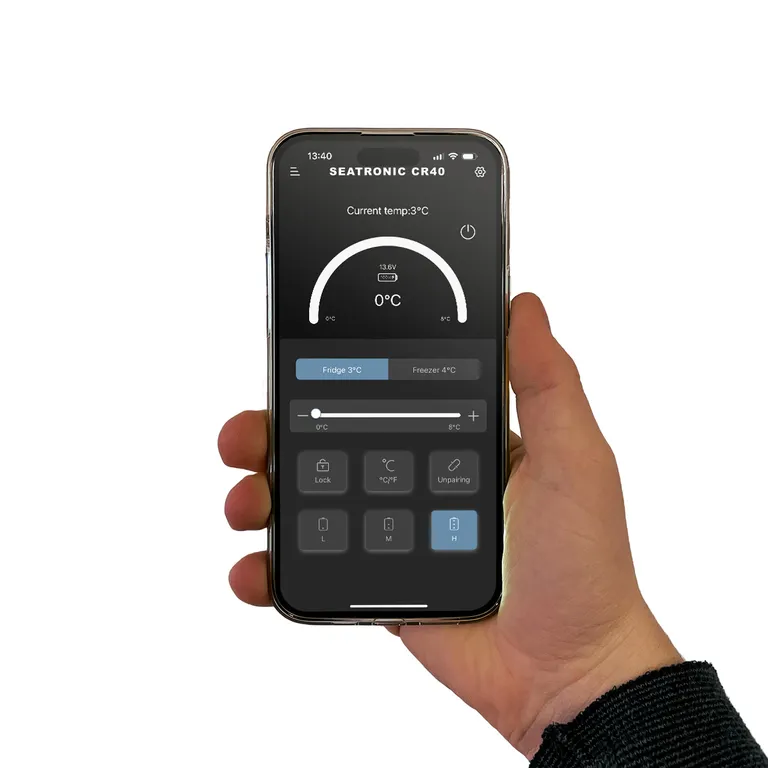 Ocean Comfort CR65 kjøleskap med grå / sølv front 12 / 24Volt