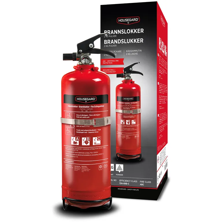 Housegard ABC brannslukker 2kg pulver