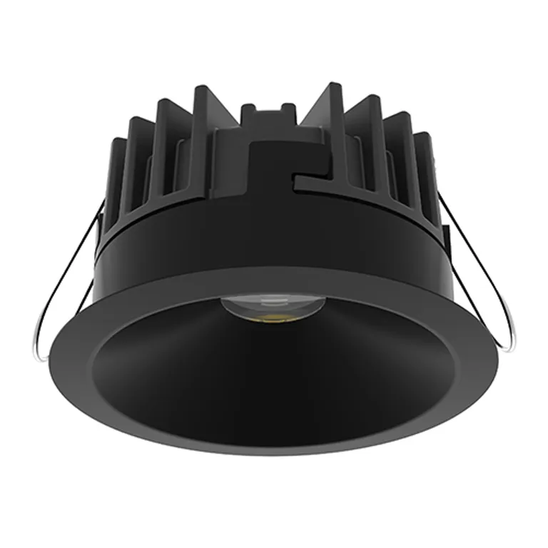 Quick Wholly AG2K LED downlight, sort, Ø78mm/65°/4W/dybde 41mm