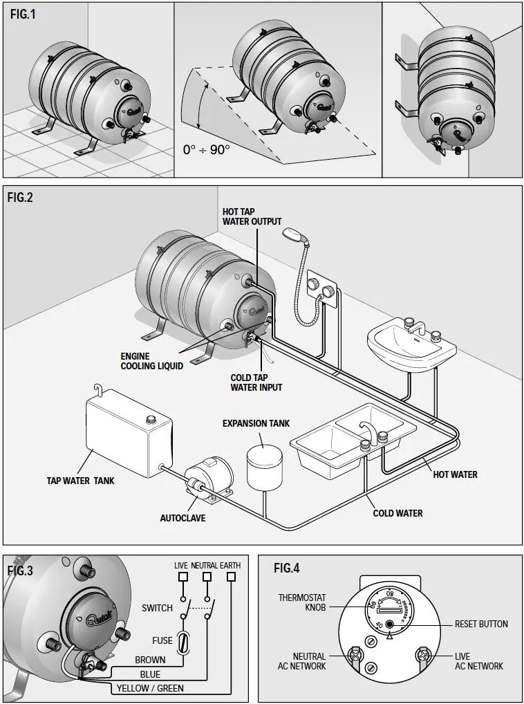 Quick B3 varmtvannsbereder 20 liter