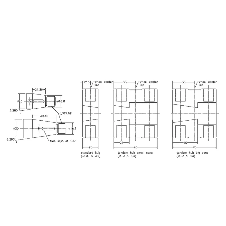 Lewmar HC 42 Dual Hub folderatt (Ø1070mm/42")