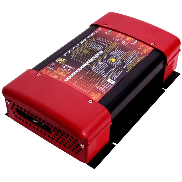 Sterling dynamo til batteri - 4 stegs digital splitter/lader 130A/12V