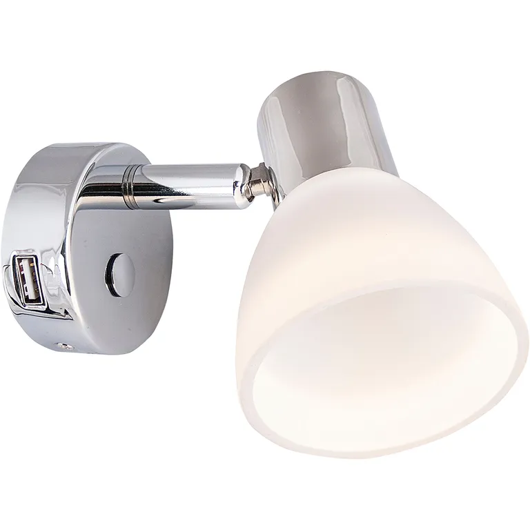 Båtsystem Leia LR3 LED vegglampe med USB-kontakt