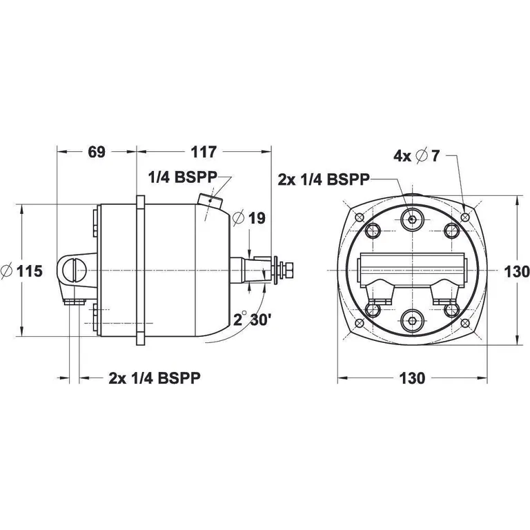 Lecomble & Schmitt LS225PRO hydraulisk styring for utenbordsmotor opp til 225 hk