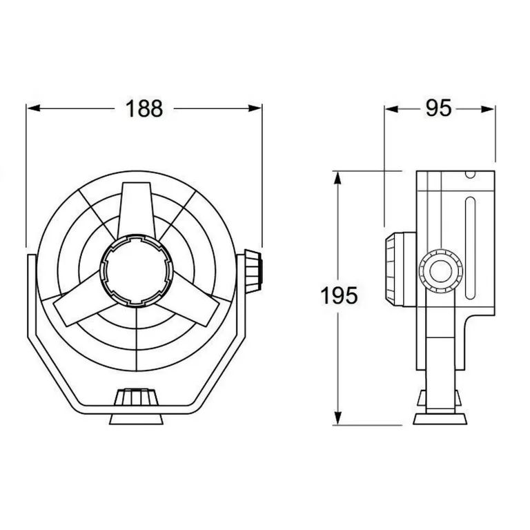Hella Marine vifte 12V hvit