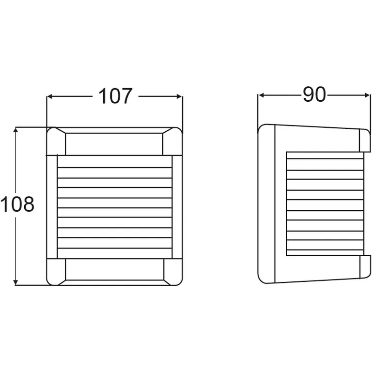 Hella modell 2984 styrbord (grønn) lanterne med sort hus