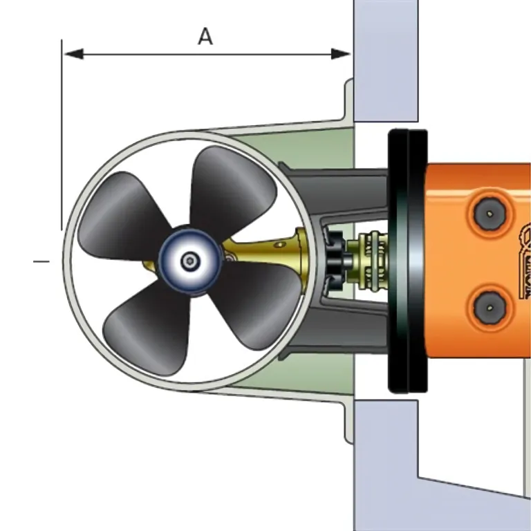 Tunnel for baugpropell 185mm