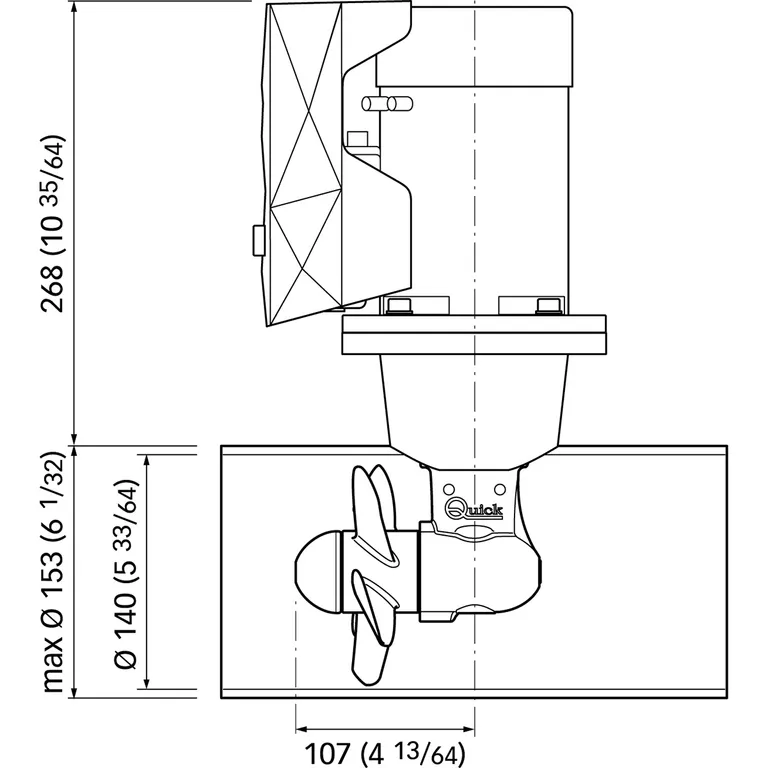Quick BTQ 140-40 baugpropellpakke